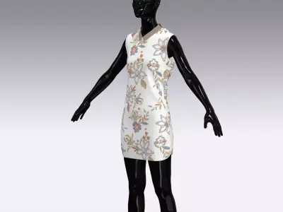 Woman Cloth Dress Low-poly 3D model