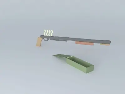 Pump-action Dartgun Free 3D model