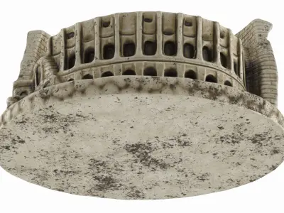  Decorative Plaster Colosseum Statue with Darkening 