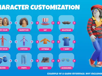 Creative Characters Low-poly 3D model