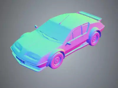 ALPINE A310  Static vehicle prop no rig  no animation 3D model
