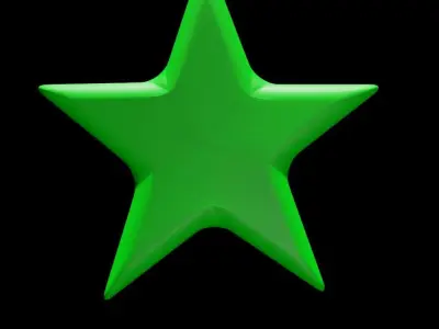 Simple Star with 5 Corners Free low-poly 3D model