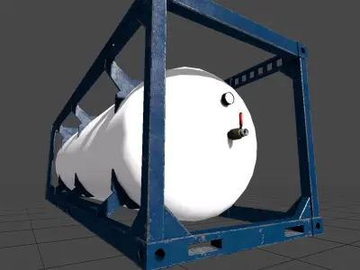 Compressed Gas Cargo Tank Low-poly 3D model
