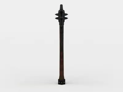 Axe with spikes Low-poly 3D model