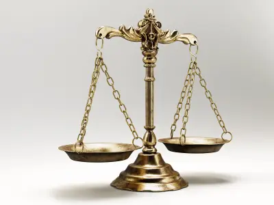 Ornate Justice Scale 3D model