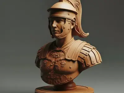Medieval Roman Soldier Pawn Chess Piece 3D print model