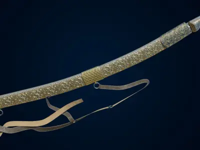 Sword 07 Game-Ready PBR Unity UE Arnold V-Ray Textures Included Low-poly 3D model
