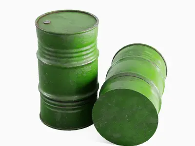 Industrial Barrel 03 Low-poly 3D model
