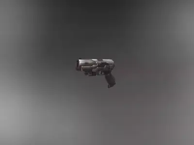 Handgun 3D Model - CXC Low-poly 3D model