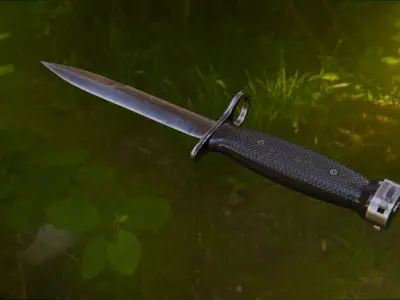 M7 Bayonet with scabbard Low-poly 3D model