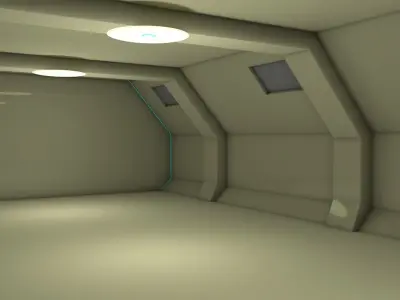 sci fi corridor  3D model 68
