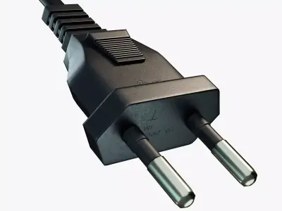Power Plug Type C Low-poly 3D model