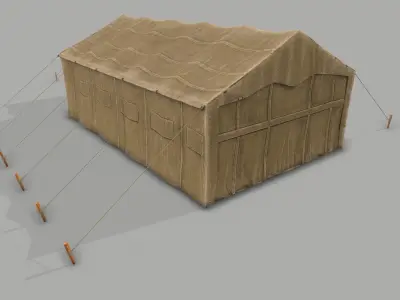Military Tent PBR - B  Low-poly 3D model