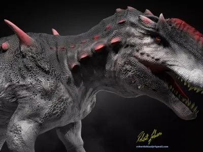  Hybrid Dinosaur Low-poly 3D model