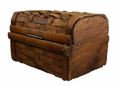 Antique Chest Low-poly 3D model