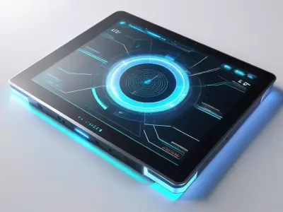 Futuristic Holographic Data Tablet 3D model