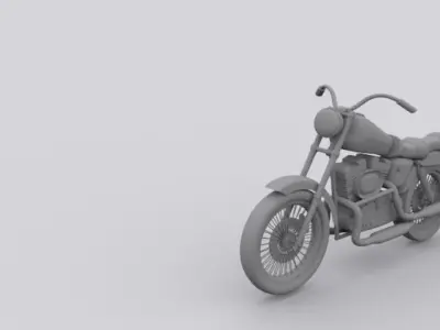 Motorcycle autodesk Maya modelling  Low-poly 3D model