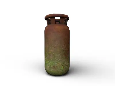 Rusted Gas Cylinder Low-poly 3D model
