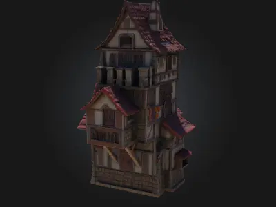 Medieval Fantasy House  A Whimsical Home for Heroes and Mystics 3D model