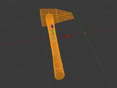 woodcutting axe low poly Free low-poly 3D model