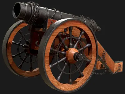 Cannon-5 Low-poly 3D model
