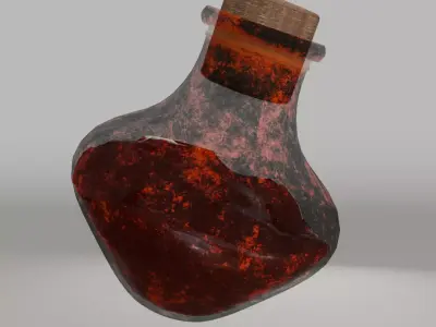 Potion Vial Low-poly 3D model