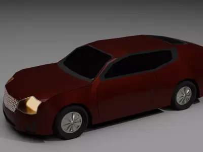Low Poly Modern SUV 3D Model Game Ready Vehicle FBX OBJ Low-poly 3D model