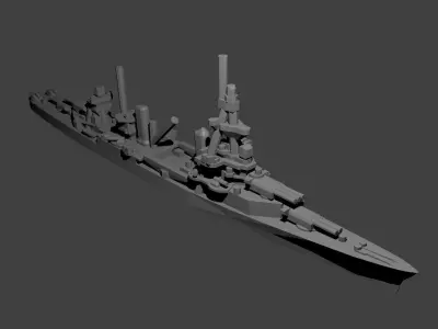 US Pensacola Class Cruiser Warship 3D print model