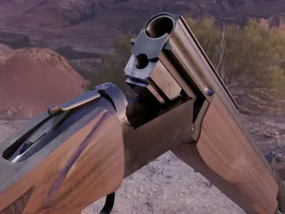 Shotgun Baikal ZH94 Low-poly 3D model