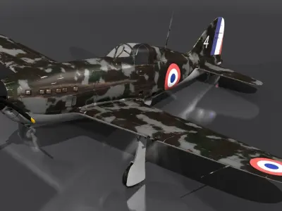 VG33 fighter Free low-poly 3D model