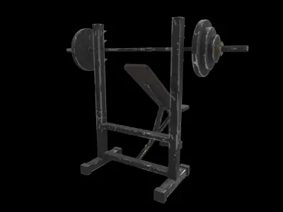 bench press 3D model