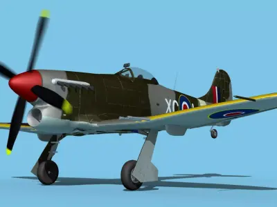 Hawker Hawker Tempest MK1 V07 3D model