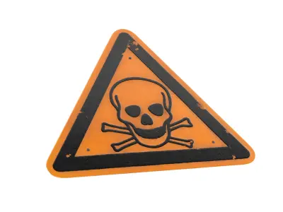 Sign  Danger Package  Low-poly 3D model