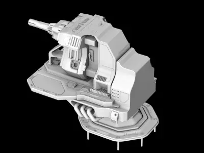 Turret N584 3D model