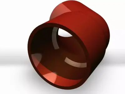 PVC Elbow 45 2 3D model