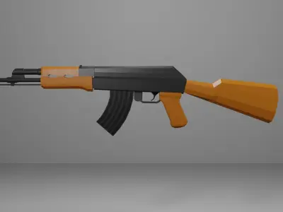 AKM Gun Free low-poly 3D model