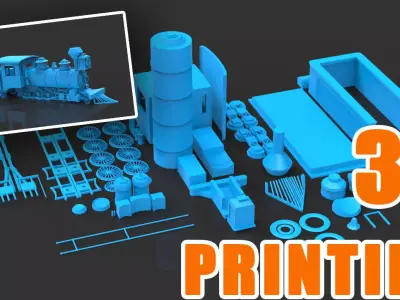 train engine 3D print model purchase