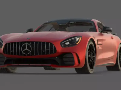 2017 Mercedes-Benz AMG GT R 3D Model  Red Hell Beast  3D model