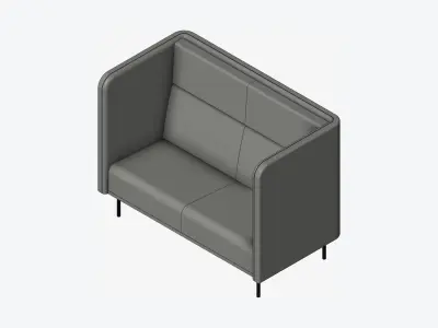 Seat - Sofa - Simplicity Low-poly 3D model