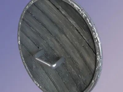 Medieval warrior lion Shield  3D model