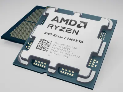 AMD Ryzen 7 9800X3D Realistic PBR 3D Model  3D model