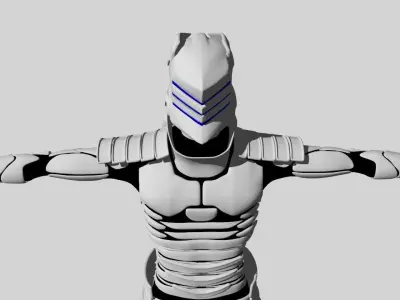 Sci-fi armored character 3D model