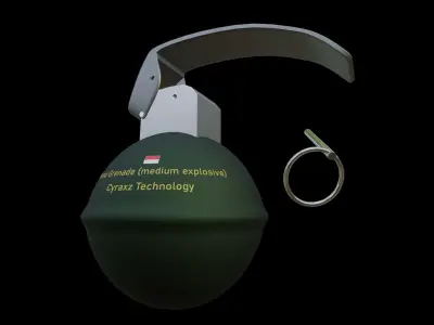 Hand Grenade medium explosive Cyraxz technology 3D model