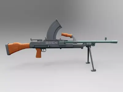 Bren Low Poly Mobile Game Ready model Low-poly 3D model