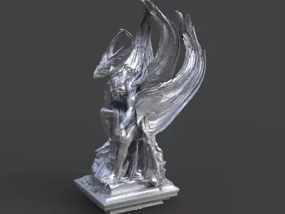 Alpha Draconis Priest statue 3  3D model
