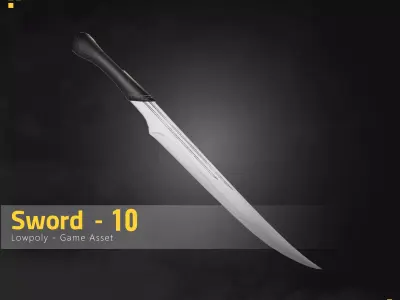 Sowrd-10 Low-poly 3D model