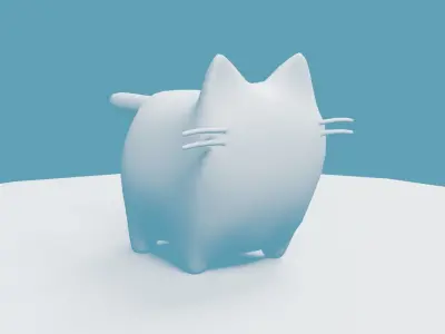 Pusheen 3D Model Free low-poly 3D model