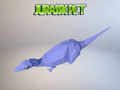 Deinocheirus mirificus Low-poly 3D model