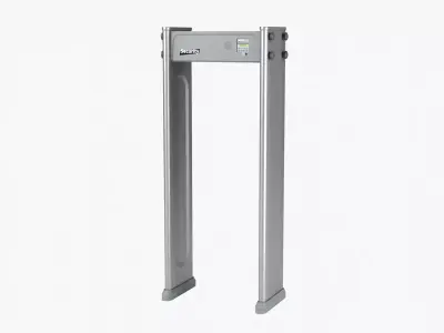 Metal Detector Gate Low-poly 3D model