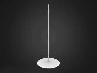Multipurpose Chrome Stand Base Low-poly 3D model
